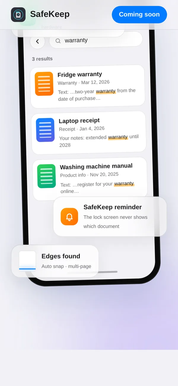 SafeKeep screenshot 2