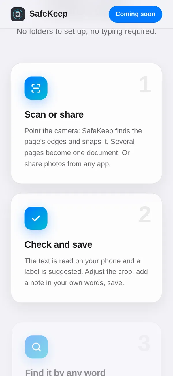 SafeKeep screenshot 3